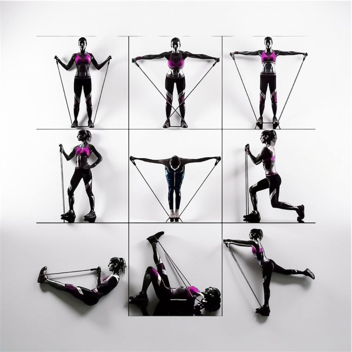 Set Complet Tensiofit — 5 Bandes de Résistance avec Accessoires